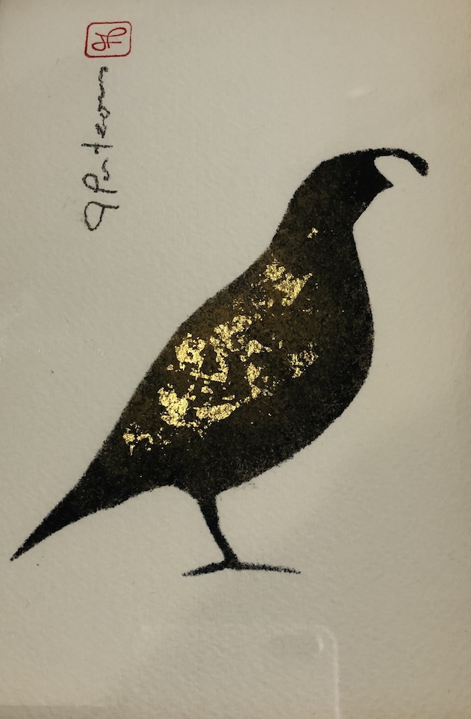 Jillian Porteous| California Quail No 4 | McAtamney Gallery and Design Store | Geraldine N Z